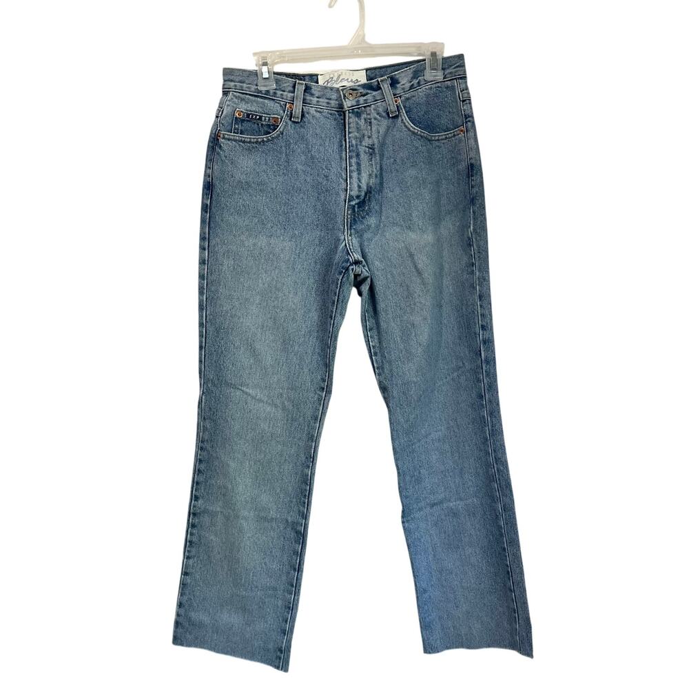 Express Blues Vintage Jeans Women’s Size 5/6 Bootcut Y2K Raw Hem‎ 100% Cotton